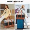 Travel Duffel Bag for Women, Large Weekender Overnight Bag, Carry-on Gym Bag with Separate Shoes Compartment, Mom Hospital Bags for Labor and Delivery with 2 Packing Cubes