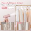 Steamer for Clothes, 1500W Handheld Garment Steamer, Steam Iron, Portable Travel Fabric Wrinkles Remover, 15s Fast Heat-up, Pink