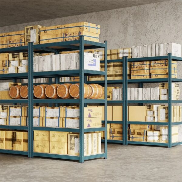 5-Tier Metal Boltless & Adjustable Storage Rack, Blue