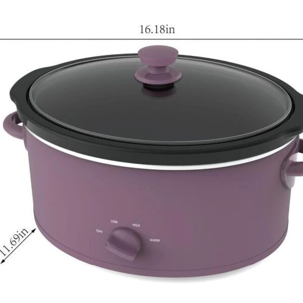 6 Quart Oval Slow Cooker, Stainless Steel Finish, Glass Lid, Model # MS54100112168S