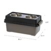 IRIS USA 13Lbs/12qt Medium Elevated Dog Food Bowl with Airtight Pet Food Storage Container, Black