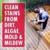 (2 pack)Outdoor Multi-Surface Cleaner Concentrate - Cleans Stains from Mildew, Mold & Algae, 1G