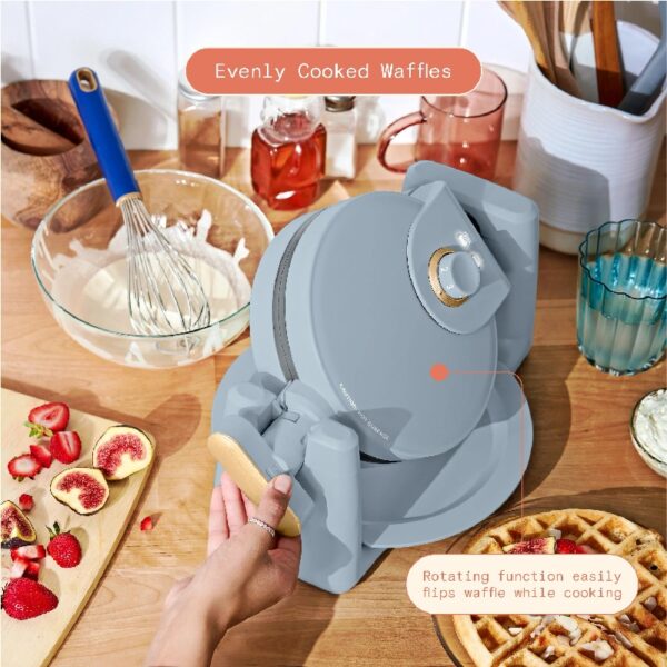 Rotating Belgian Waffle Maker, White Icing by Drew Barrymore