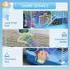 Spaco 2-Level Hamster Cage Rodent Gerbil House Mouse Mice Rat Habitat Metal Wire with Exercise Wheel, Play Tubes, Water Bottle, Food Dishes, Blue
