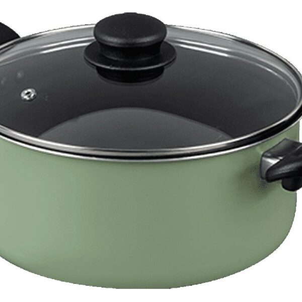 7 Piece Non Stick Aluminium, Pots and Pans Cookware Set, Black
