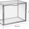 Stackable Storage Bins Durable and Dustproof Organizer, Transparent Gray, 3 Pack