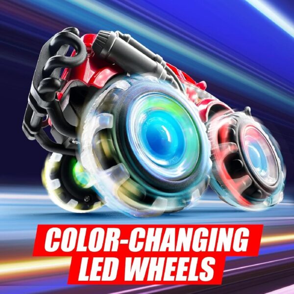 Joyfy 3PCS Monster Friction-Powered Truck Toy, Friction Powered Toy Truck with Flashing LED Wheel, Best Birthday Gift for Boys Girls