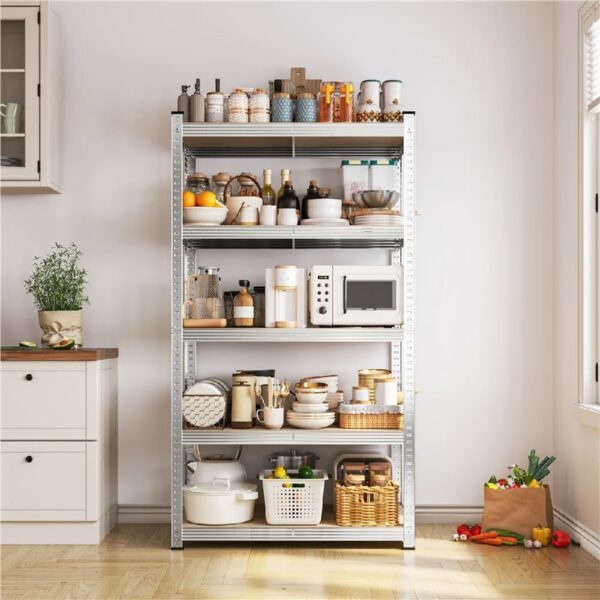 5-Tier Metal Boltless & Adjustable Storage Rack, Blue