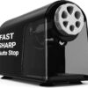 AFMAT Heavy Duty Electric Pencil Sharpener for Classroom,6 Holes, Electric Pencil Sharpeners for Home, Pencil Sharpener Plug in for 6-11mm Pencils,Auto Stop, Super Fast,Never Eat Pencils, New,Black