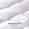 Queen Size Mattress Topper,400TC 100%Cotton Cooling Mattress Pad Cover Extra Thick Alternative Fill Pillow Top Cooling Bed Topper and Hotel Mattress Protector