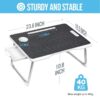 Livhil Large Lap Desk for Bed | Laptop Table, Portable Lap Desk, Home Office Room Laptop Desk for Bed Table Floor Table, Floor Desk for Adults (Black)