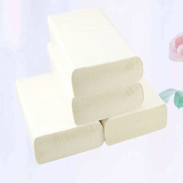 4 Rolls per Set Disposable Kitchen Cleaning Roll White Paper for Office Daily Use