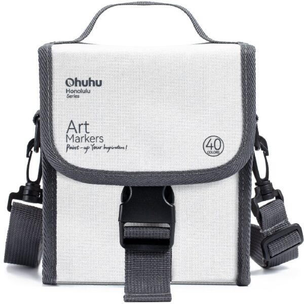 Ohuhu 40 Unique Color Markers Brush & Chisel Double Tipped Marker Set  for Drawing and Illustration