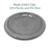 Bird and Beyond Modern Lightweight Clay Bird Bath Basin