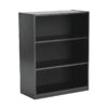 3-Shelf Bookcase with Adjustable Shelves, White