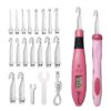 Yarniss Crochet Hooks Set with Digital Counter, 17 Sizes Light Up Crochet Hooks 2.5mm-14.0mm