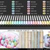 24 Flexible Brush Tip Acrylic Paint Pens Markers Set 1-7mm(PASTEL)