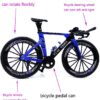 Bicycle Ornament Vehicles Mountain Bike Toy Model Decoration Crafts for Home (Blue#2)