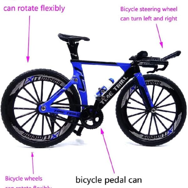 9571f4a88c1c4a48a3bdb32a00aefbb4 Bicycle Ornament Vehicles Mountain Bike Toy Model Decoration Crafts for Home (Blue#2)