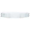 12-Piece Square Clear Glass Dinnerware Set
