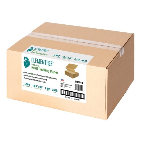 Elementree Sustainable Kraft Packing Paper, Moving & Shipping, 35 lb, 1500 Sheets