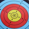 50-Pack Bullseye Large Paper Shooting Range Targets for Pistol Shooting - 17x17 in Bulk Pack for Hunting Accessories, Handguns, Gun Range, Firearms with Colorful Design (10 Rings)