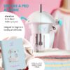 Virtu 122 PC Mini Portable Sewing Machine for Beginner Kids and Adults, Ballet Pink