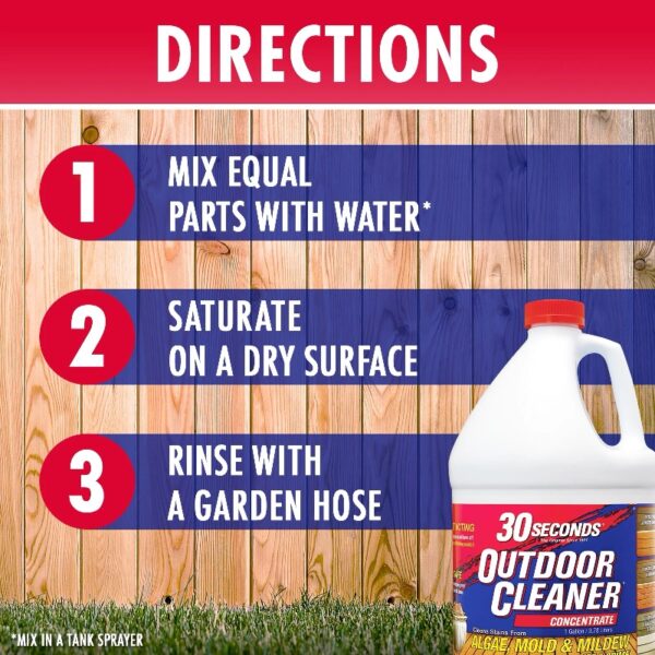 (2 pack)Outdoor Cleaner - Cleans Stains Caused by Algae, Mold and Mildew, 1 Gallon Concentrate