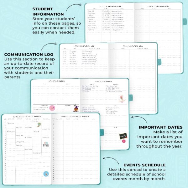 Clever Fox Teacher Planner - Mystic Blue