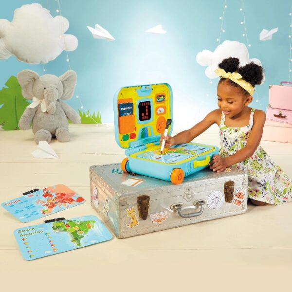 Little Tikes Learning Activity Suitcase Roll and Go Interactive LCD Screen with Music Songs Sounds Travel Phrases to Develop Letters Numbers Shapes and Roleplay for Children Kids Boys Girls Ages 3+