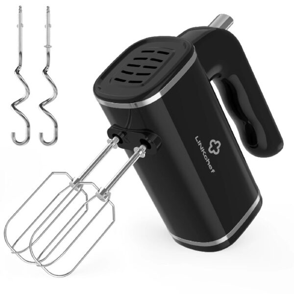 Hand Mixer, 450W Turbo Electric Handheld Mixer, 5 Speed Electric Mixers for Kitchen (Black)