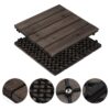 12'' x 12'' Fir Wood Flooring Tiles 11sq ft Coverage Area, 11 Pieces, Brown