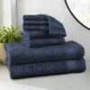 Supersoft 100% Cotton 8-Piece Fade Resistant Towel Set, Blue Cove
