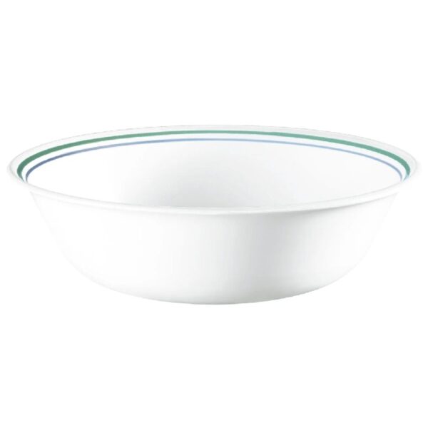 Country Cottage, White and Green Round 12-Piece Dinnerware Set