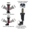 Marine Navigation Lights for Boats LED - Red/Green Battery Powered Nav Lights for Boats - Suction Mount, Swivel Base, 3-Mode Operation - 1NM Waterproof
