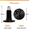 Simple Deluxe 100W Infrared Ceramic Reptile Heat Lamp Bulb & 150W Clamp Light with 8.5