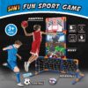 3-in-1 LED Soccer Hockey Bowling Set Indoor/Outdoor Toys, Gifts for 3 4 5 6 7 8+ Years Boy Girl