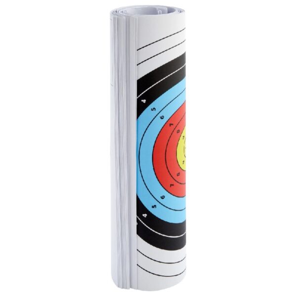 50-Pack Bullseye Large Paper Shooting Range Targets for Pistol Shooting - 17x17 in Bulk Pack for Hunting Accessories, Handguns, Gun Range, Firearms with Colorful Design (10 Rings)