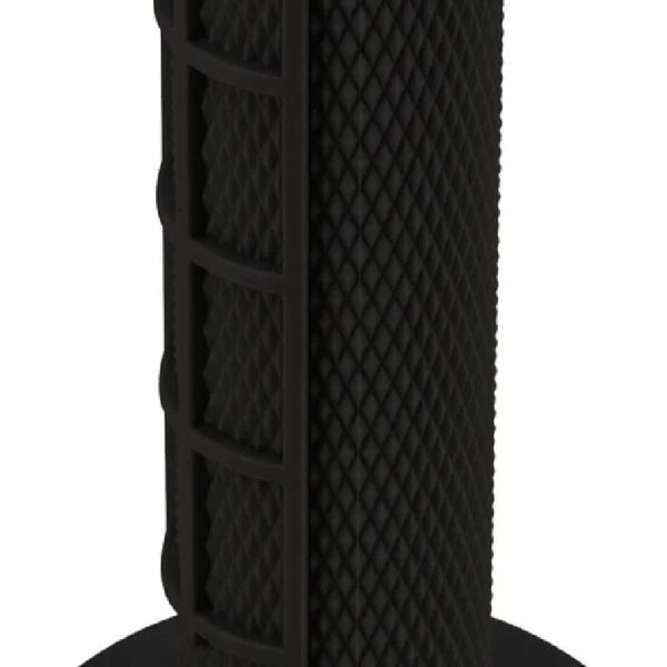 V2 Half Waffle Lock-On Black Grips (H36HWB)