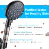 9 Setting Handheld Shower Head,High Pressure Shower Head with Filter,Silver
