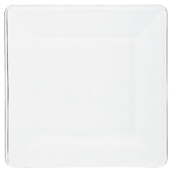 12-Piece Square Clear Glass Dinnerware Set