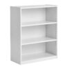 3-Shelf Bookcase with Adjustable Shelves, White