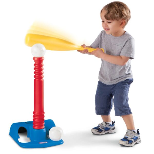 Tikes TotSports Kids T-Ball Set with Bat and 2 Balls, Ages 18 Months to 4 Years