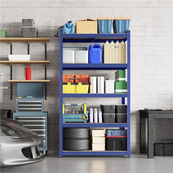 5-Tier Metal Boltless & Adjustable Storage Rack, Blue