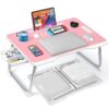 Livhil Large Lap Desk for Bed | Laptop Table, Portable Lap Desk, Home Office Room Laptop Desk for Bed Table Floor Table, Floor Desk for Adults (Black)