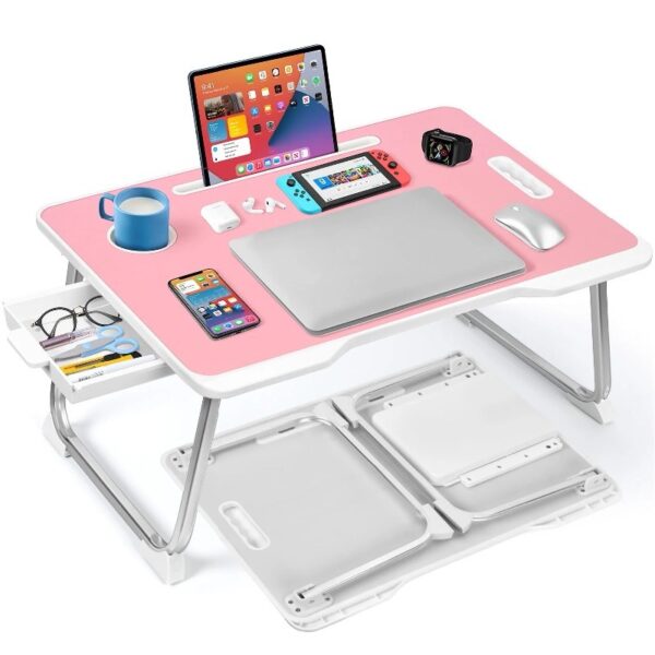 Livhil Large Lap Desk for Bed | Laptop Table, Portable Lap Desk, Home Office Room Laptop Desk for Bed Table Floor Table, Floor Desk for Adults (Black)