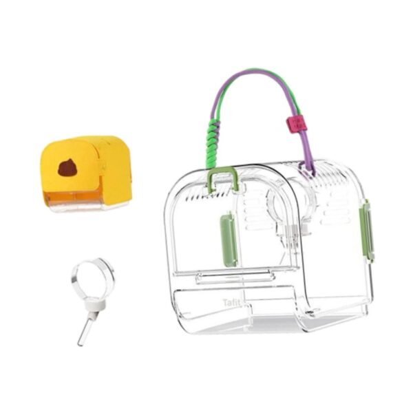 menolana Hamster -carry Bag Cage, Small Tier Carry Case, Guinea Pig Cage Outdoors, Hamster Travel Carrier for Chinchilla, Ferret, Mice, Mice green