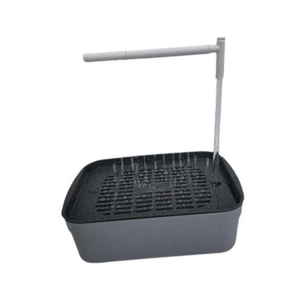 Dualoai Automatic Bird Bath Tub Parakeet Bath for Lovebird Medium Birds African Grey L