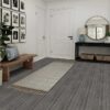 23.6-in x 196.8-in Vinyl Flooring Gark Gray Peel and Stick Roll Self Adhesive Vinyl Floor Wood Plank Flooring Wood Grain Floor