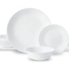 Winter Frost White, Round 12-Piece Dinnerware Set